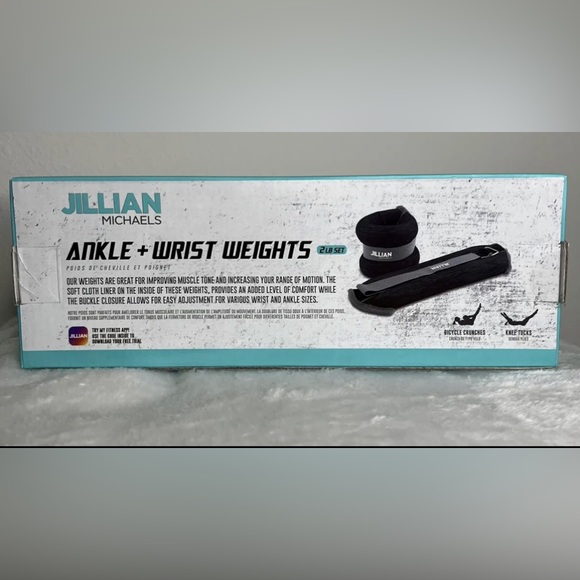 Jillian Michaels Ankle & Wrist Weights 2 lb Set BlackWorkout Gear - Picture 3 of 3
